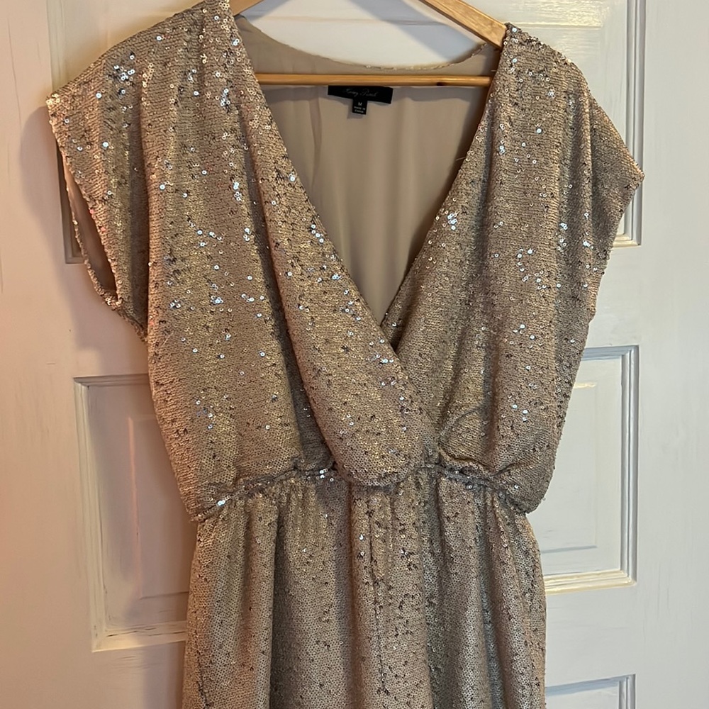 Honey punch champagne sparkle romper